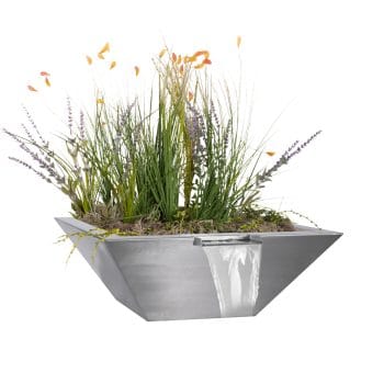 The Outdoor Plus Maya Planter & Water Bowl - Stainless Steel
