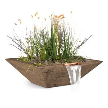 Alternative view of The Outdoor Plus Maya Planter & Water Bowl - Wood Grain
