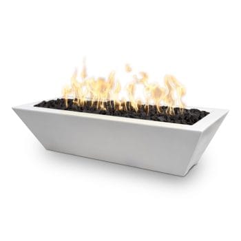 The Outdoor Plus Maya Linear Fire Bowl - GFRC Concrete