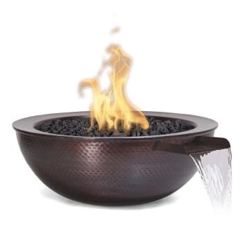 The Outdoor Plus Sedona Fire & Water Bowl - Hammered Copper