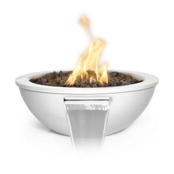The Outdoor Plus Sedona Fire & Water Bowl - Powder Coated White