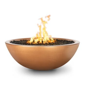 Alternative view of The Outdoor Plus Sedona Fire Pit - Narrow Ledge - GFRC Concrete