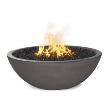 The Outdoor Plus Sedona Fire Pit - Narrow Ledge - GFRC Concrete Chestnut