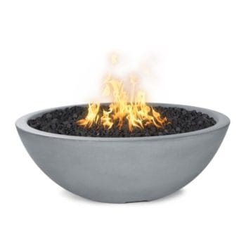 The Outdoor Plus Sedona Fire Pit - Narrow Ledge - GFRC Concrete Gray