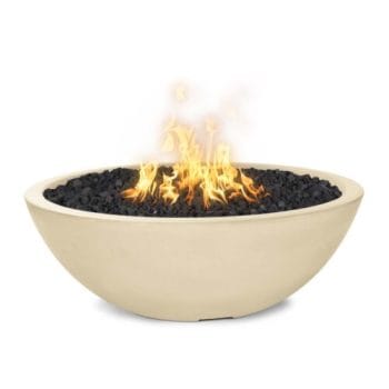 The Outdoor Plus Sedona Fire Pit - Narrow Ledge - GFRC Concrete Vanilla