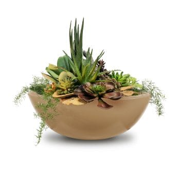 The Outdoor Plus Sedona Planter Bowl - GFRC Concrete Brown