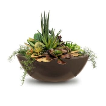The Outdoor Plus Sedona Planter Bowl - GFRC Concrete Chocolate