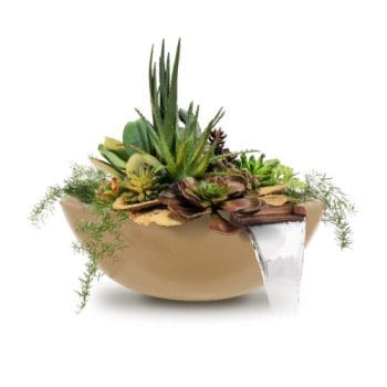 Alternative view of The Outdoor Plus Sedona Planter & Water Bowl - GFRC Concrete