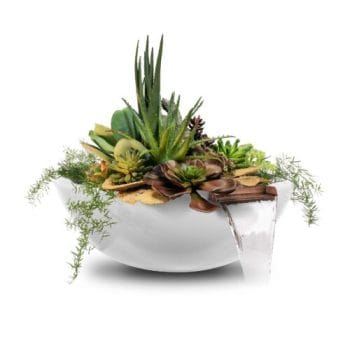 The Outdoor Plus Sedona Planter & Water Bowl - GFRC Concrete Limestone