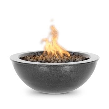 The Outdoor Plus Sedona Fire Bowl - Powder Coated Silver Vein