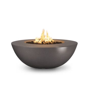 The Outdoor Plus Sedona Fire Pit - Wide Ledge - GFRC Concrete Chestnut