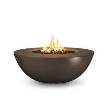 The Outdoor Plus Sedona Fire Pit - Wide Ledge - GFRC Concrete Chocolate