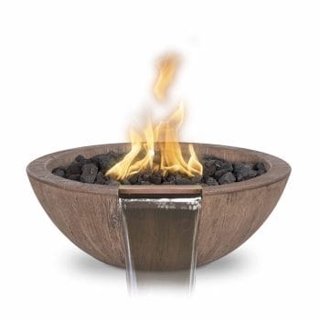 Alternative view of The Outdoor Plus Sedona Fire and Water Bowl - Wood Grain