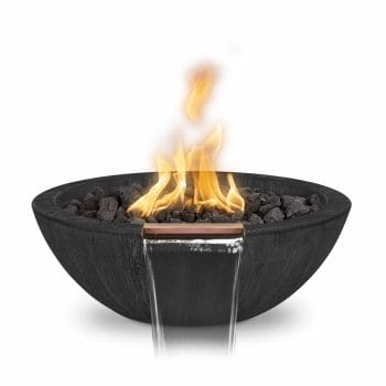 The Outdoor Plus Sedona Fire and Water Bowl - Wood Grain