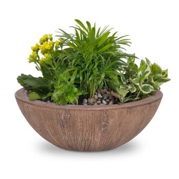 The Outdoor Plus Sedona Planter Bowl - Wood Grain Oak
