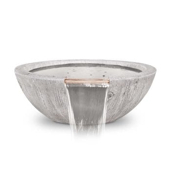 The Outdoor Plus Sedona Water Bowl - Wood Grain Ivory