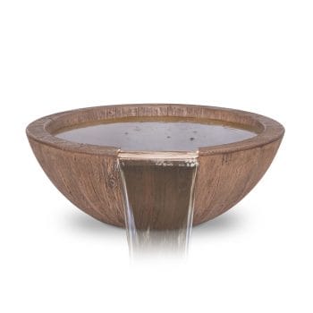 Alternative view of The Outdoor Plus Sedona Water Bowl - Wood Grain