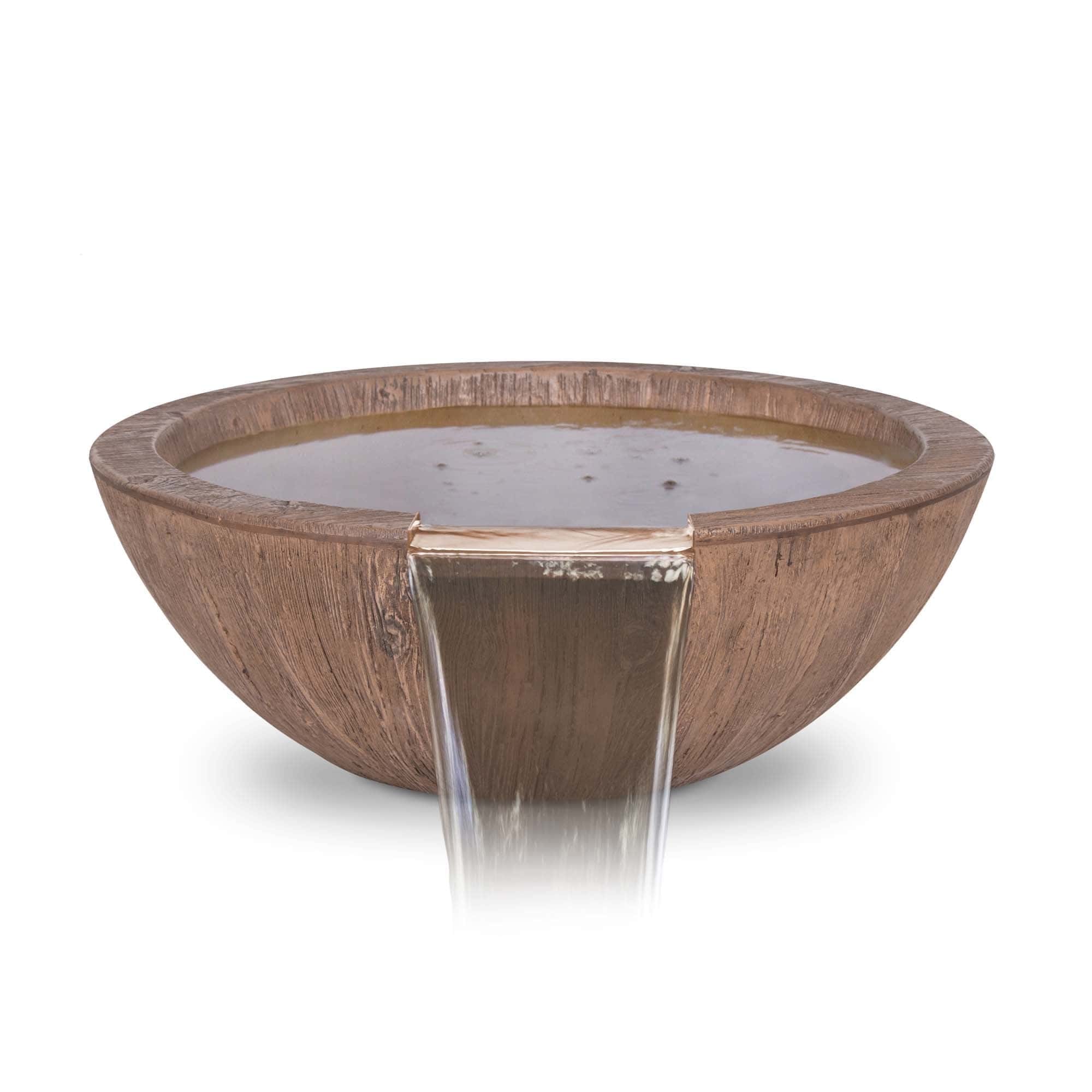 The Outdoor Plus Sedona Water Bowl - Wood Grain - Image 2