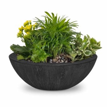 The Outdoor Plus Sedona Planter Bowl - Wood Grain