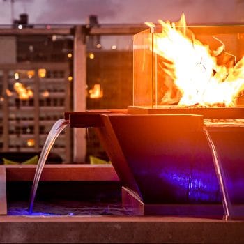 Alternative view of The Outdoor Plus Maya Fire & Water Bowl - 4-Way Spill - Metal Collection