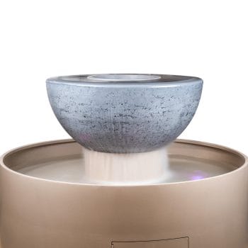 Alternative view of The Outdoor Plus Olympian with Sedona - 360° Spill - 60" Square - Fire & Water Fountain