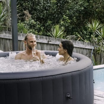 MSPA URBAN Aurora Hot Tub in backyard lifestyle photo