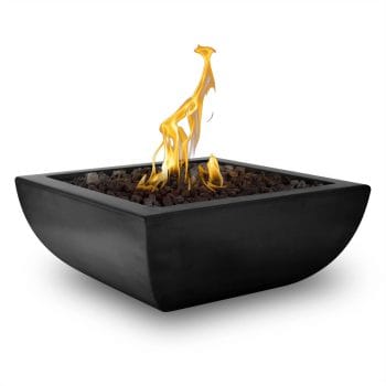 The Outdoor Plus Avalon GFRC Fire Bowl Black