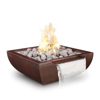 The Outdoor Plus Avalon Fire & Water Bowl - Wide Spill - Metal Collection