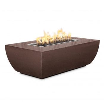 The Outdoor Plus Avalon Linear Fire Pit - 15” Tall - Copper Vein