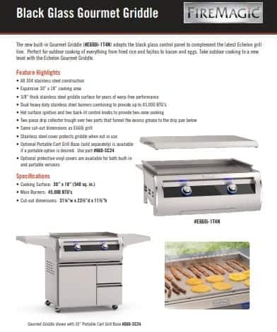 Black Glass Gourmet Griddle