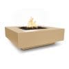 The Outdoor Plus Cabo Square Cement Fire Pit Brown