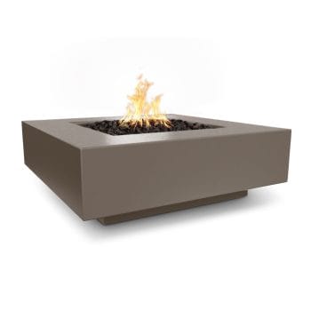 The Outdoor Plus Cabo Square Fire Pit Chocolate