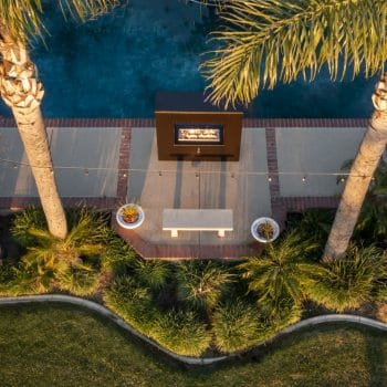 The Outdoor Plus Williams Fireplace Copper Vein Lifestyle from Above