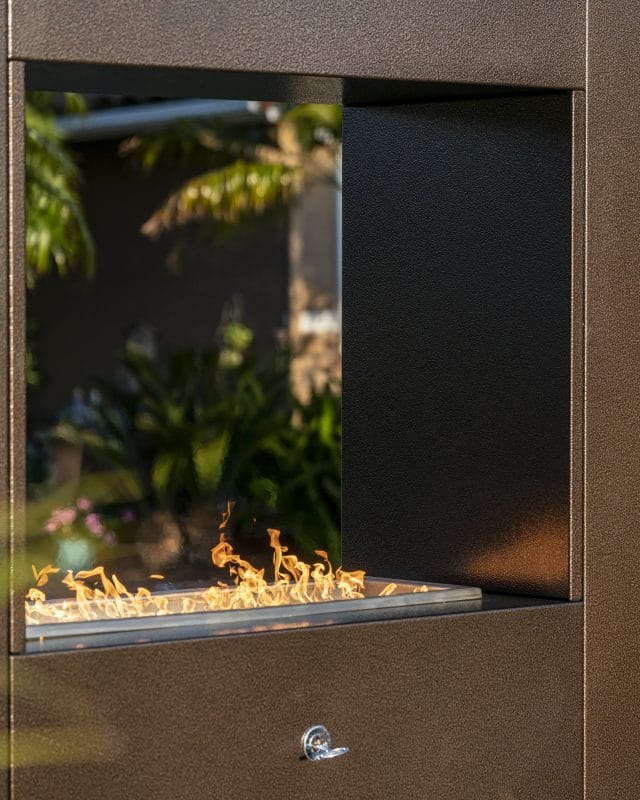 The Outdoor Plus Williams Outdoor Fireplace - Powder Coat Flames