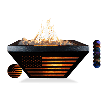 The Outdoor Plus Light House Fire Bowl - USA Edition - Powder Coated