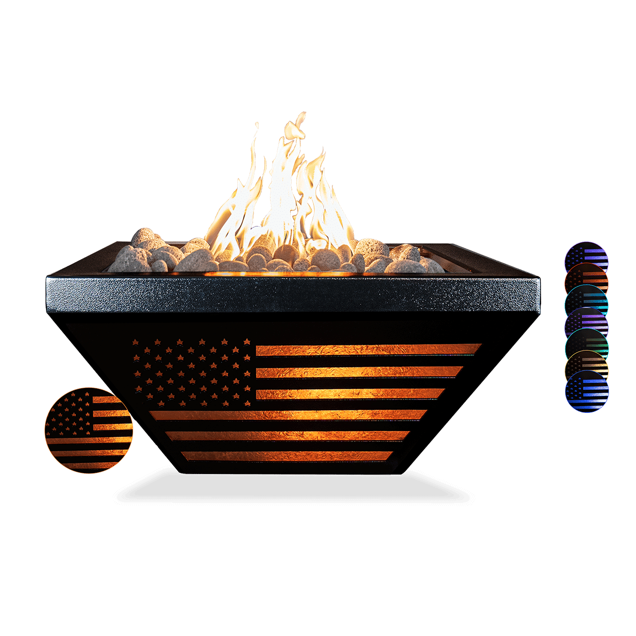 The Outdoor Plus Light House Fire Bowl - USA Edition - Powder Coated