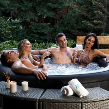 MSPA PREMIUM Super Camaro Hot Tub close up with wicker