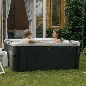 MSpa Frame Series Tribeca — Premium 6-Person Portable Hot Tub & Spa Lifestyle Photo backyard