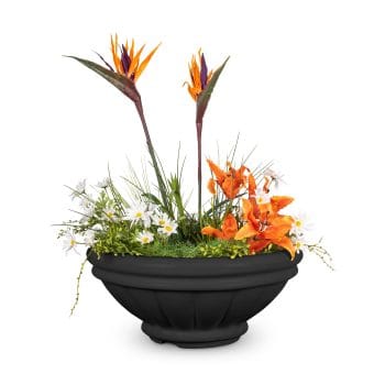 The Outdoor Plus Roma Planter Bowl - GFRC Concrete Black