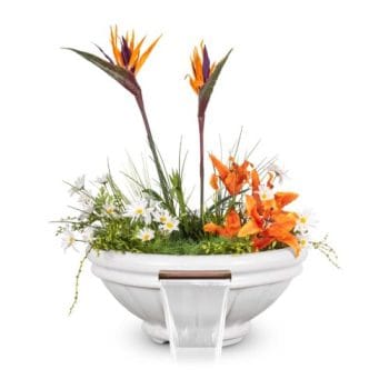 The Outdoor Plus Roma Planter & Water Bowl - GFRC Concrete Limestone Colored