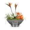 The Outdoor Plus Roma Planter & Water Bowl - GFRC Concrete Natural Grey