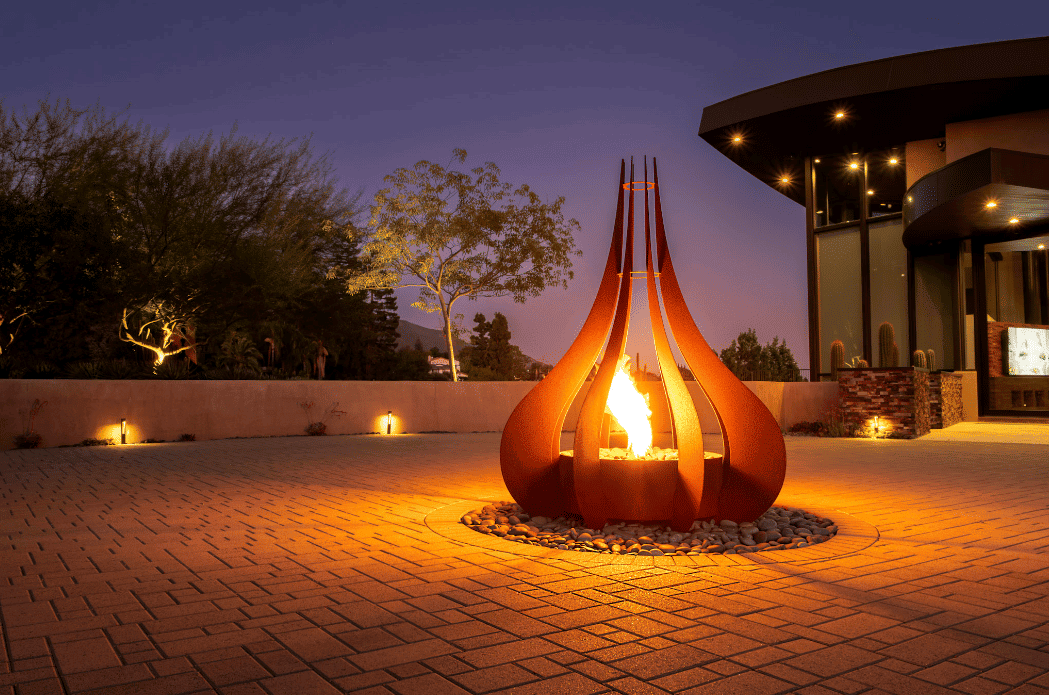 the Outdoor Plus Fire Sculptures