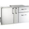 American Outdoor Grills Door with Double Drawer & Plate Storage 18“ x 36” x 20 1/2” Cut Out