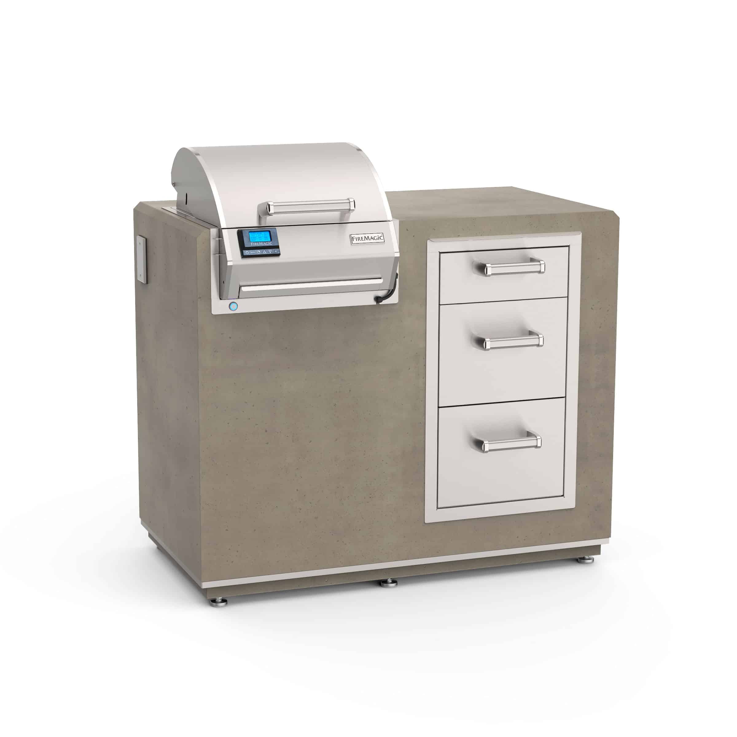 Fire Magic Grills Electric Grill Island Bundle with Triple Drawer