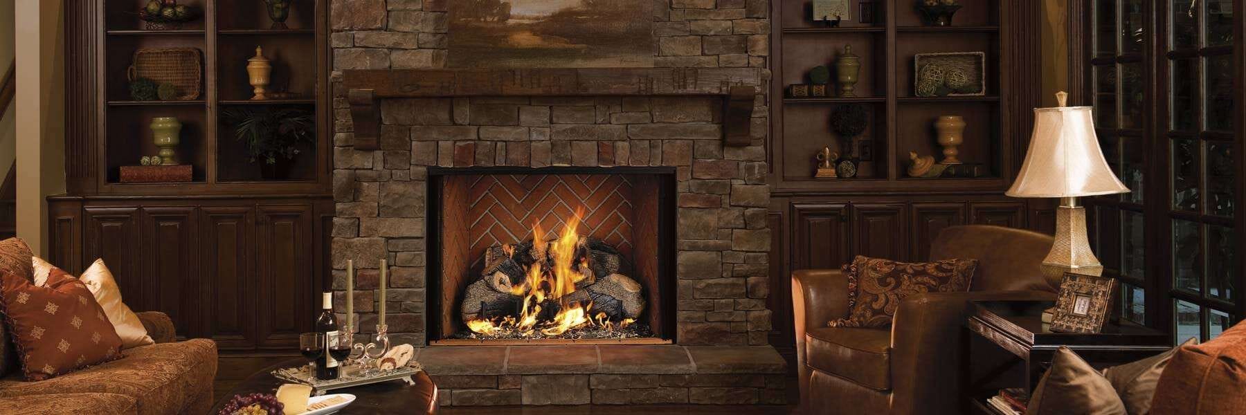 Real Fyre Gas fireplace Log background