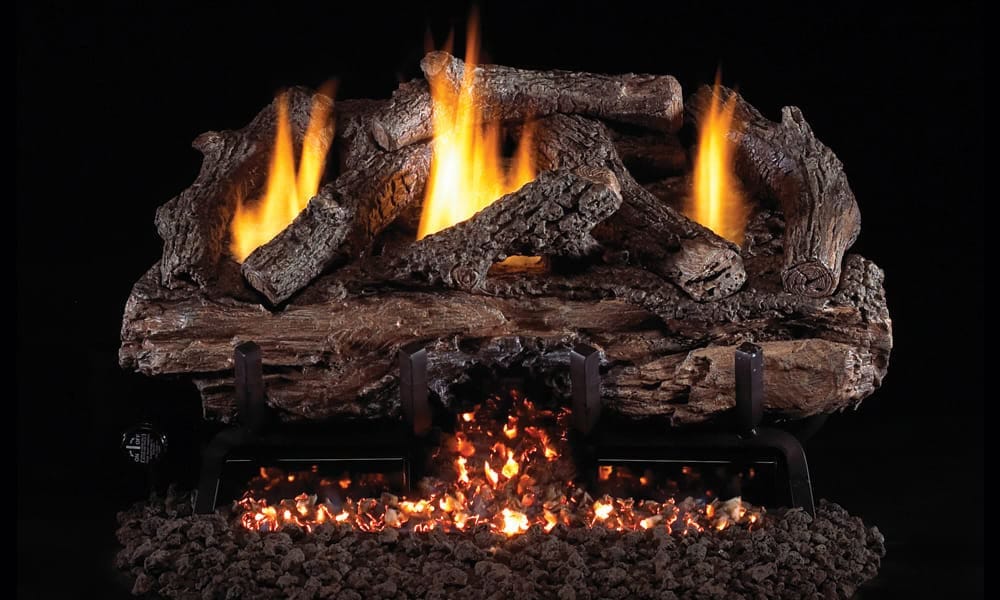 Real Fyre Ventless Gas Logs Charred Aged Split – CHAS