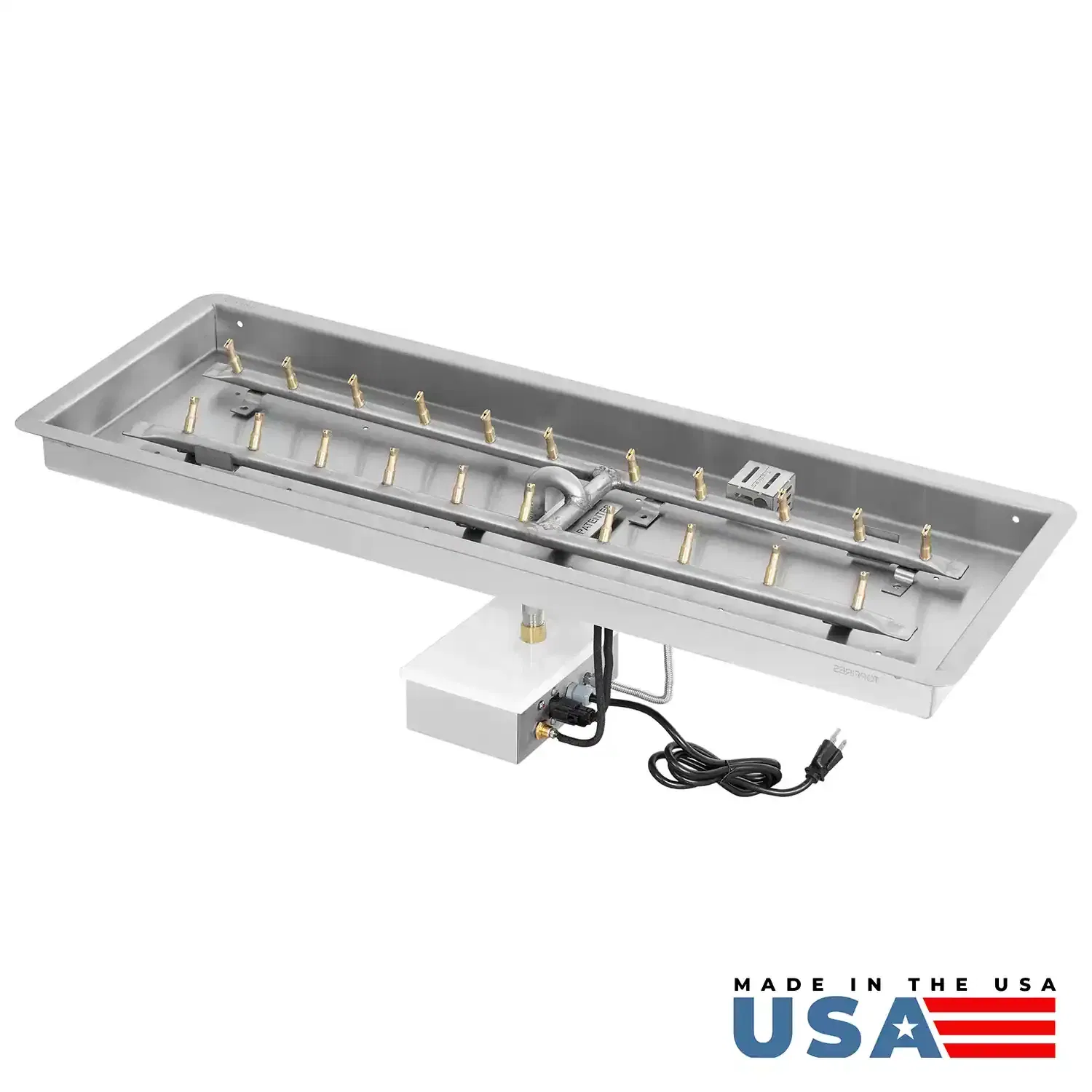 The Outdoor Plus 12” Wide Rectangular Drop-in Pan and Stainless Steel “H” Bullet Burner - Image 6